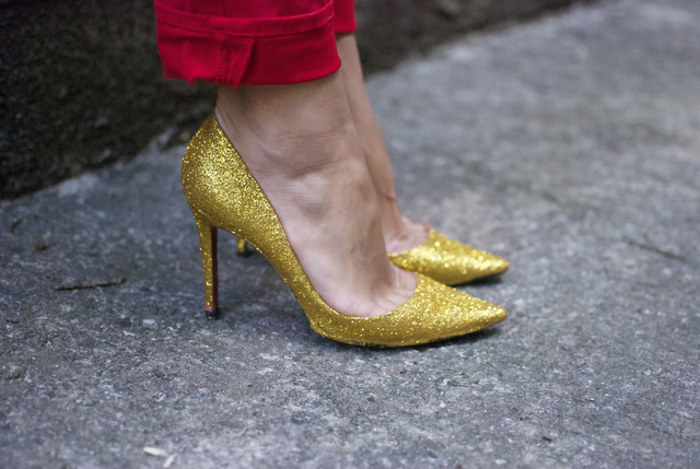 DIY Zapatos con gliters inspiración Miu Miu