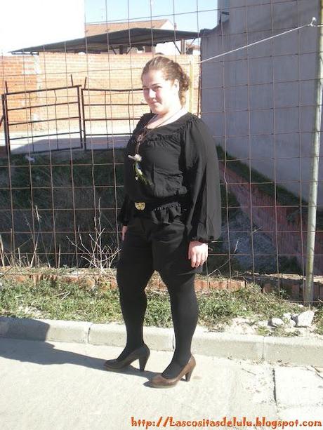 **Black Blouse & Shorts**