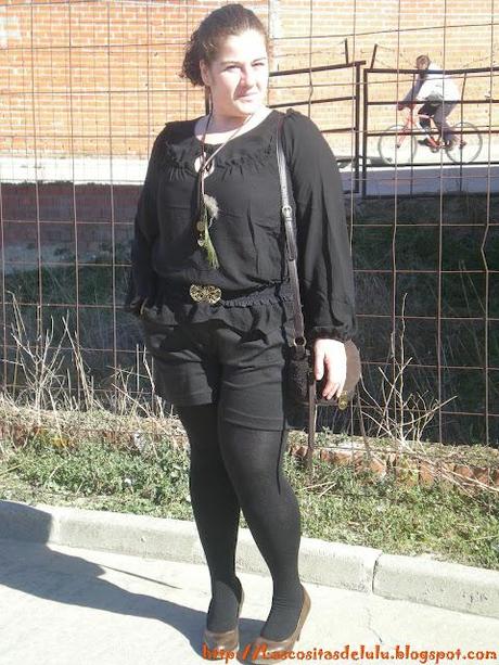 **Black Blouse & Shorts**