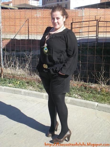 **Black Blouse & Shorts**