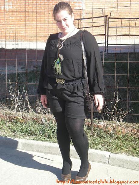 **Black Blouse & Shorts**