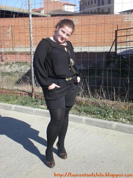 **Black Blouse & Shorts**