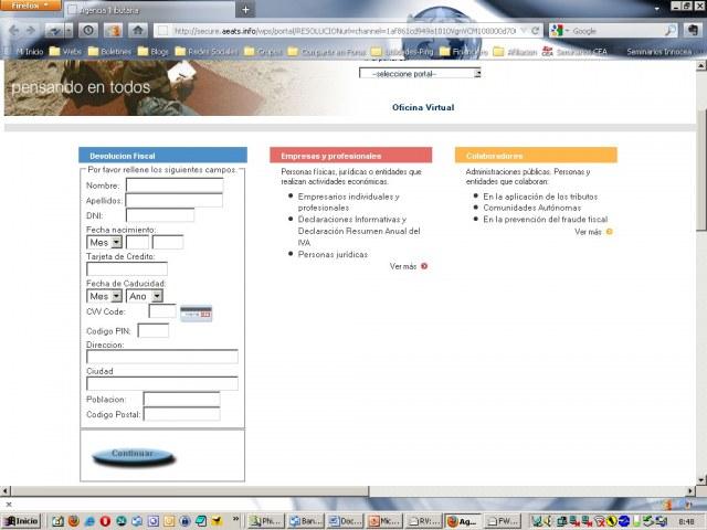 El nuevo intento de Phishing contra la A.E.A.T. emplea una nueva técnica