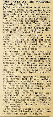 21/07/1970 TASTE EN EL MARQUEE.