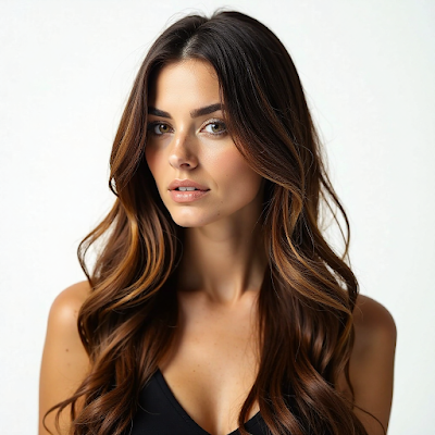 Reflejos Caramelo en Cabello Castaño: Un Toque de Luz para Realzar tu Belleza