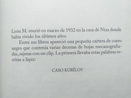 El caso Kurílov, de Irène Némirovsky