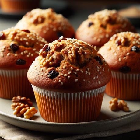 Magdalenas integrales con sésamo Magdalenas integrales con sésamo