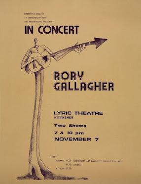 07/11/1974 Rory Gallagher en el Lyric Theatre de Kitchener (Ontario). Entrevista y reseña.
