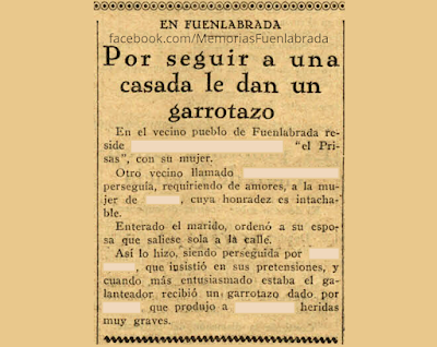 Garrotazo en 1926 por perseguir a una casada