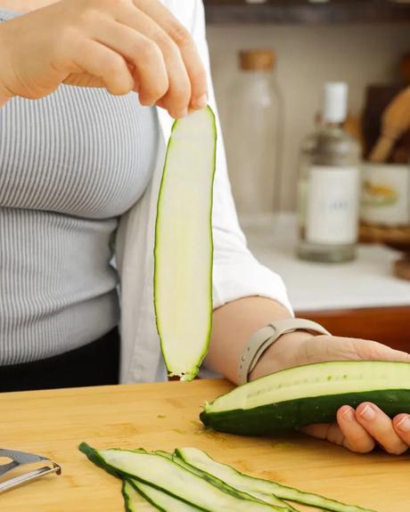 Gin Tonic con Pepino laminas de pepino para cocktail