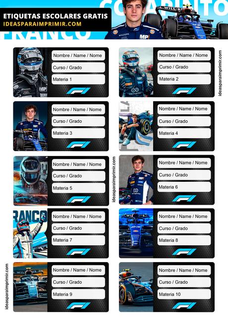 [+10] Etiquetas escolares de FRANCO COLAPINTO GRATIS para editar e imprimir!