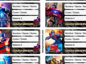 [+10] Etiquetas escolares TRANSFORMERS GRATIS para editar imprimir!