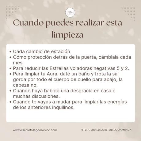 Limpieza de energías negativas con sal