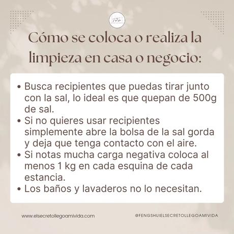 Limpieza de energías negativas con sal