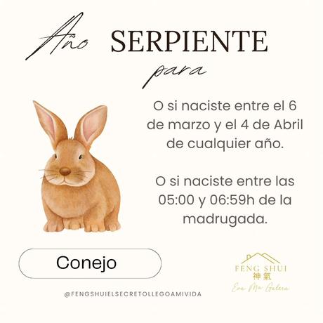 Horóscopo para el Tigre 🐅 y el Conejo 🐇 en el año Serpiente 🐍