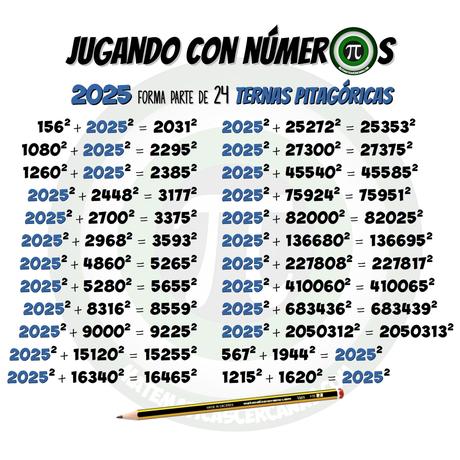 2025 y las ternas pitagóricas 2025 y las ternas pitagóricas