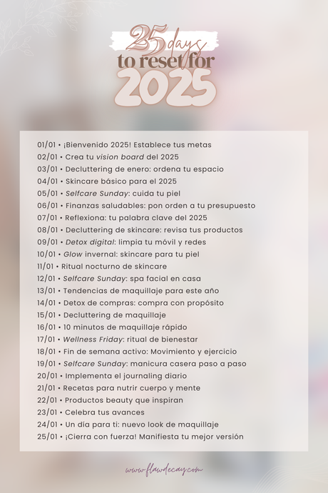 ¡Bienvenido 2025! Establece tus metas | 25 Days to Reset ¡Bienvenido 2025! Establece tus metas | 25 Days to Reset