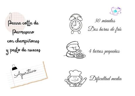 PANNA COTTA DE PARMESANO, CHAMPIÑONES Y PESTO DE NUECES