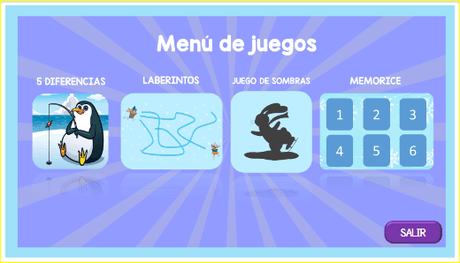 4 mini juegos de invierno. Material imprimible