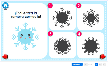 4 mini juegos de invierno. Material imprimible
