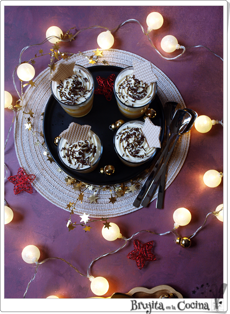 Vasitos de piña y mango con crema de mascarpone