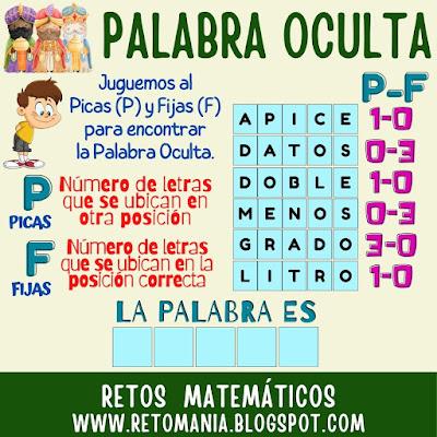 PALABRA OCULTA Reyes Magos, Día de los Reyes Magos, MateNavidad, Matemática y Navidad, Desafío matemático, Problema matemático, Reto matemático, Retos virales, Retos visuales, Retos mentales, Gimnasia matemática, Gimnasia cerebral, Palabra Oculta, BuscaPalabra, Palabra Escondida, Juego de Palabras, Juego de Letras