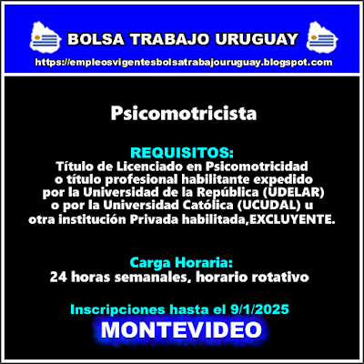 Psicomotricista(Ciudad Vieja) Psicomotricista(Ciudad Vieja)