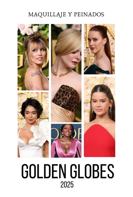 Golden globes 2025 red carpet maquillaje peinados makeup hair zendaya ariana grande Golden globes 2025 red carpet maquillaje peinados makeup hair zendaya ariana grande