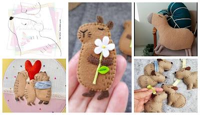 Moldes y tutorial para hacer lindos capibaras de fieltro y papel Moldes y tutorial para hacer lindos capibaras de fieltro y papel