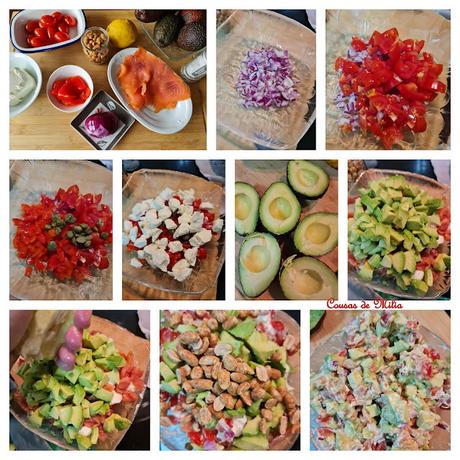 Aguacates rellenos de salmón ahumado Aguacates rellenos de salmón ahumado