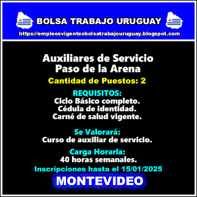 Auxiliares de Servicio Paso de la Arena