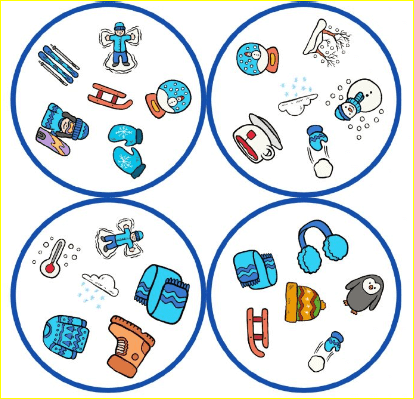 Dobble interactivo, canción e imprimibles de invierno Dobble interactivo, canción e imprimibles de invierno