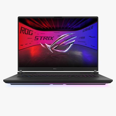 ASUS triunfa en CES 2025 con 14 premios a la innovación, destacando el ProArt P16 en la categoría Best of Innovation 03_SCAR_New_18_Shot of the Strix SCAR 18 with the with the lid open, with the ROG Fearless Eye logo on screen