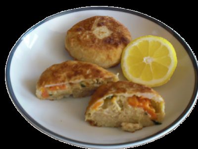 Pastelitos de papas (patatas) rellenado con pollo Pastelitos de papas (patatas) rellenado con pollo