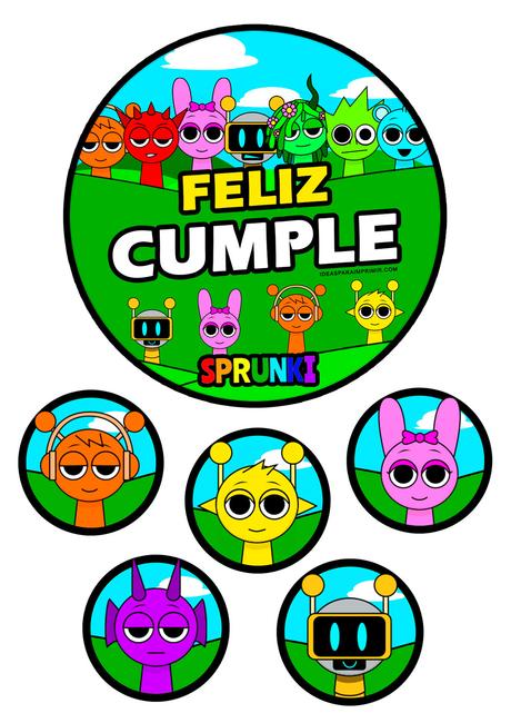 KIT de cumpleaños de SPRUNKI para imprimir GRATIS. Incluye invitaciones editables!! KIT de cumpleaños de SPRUNKI para imprimir GRATIS. Incluye invitaciones editables!!