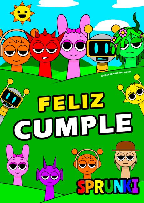 KIT de cumpleaños de SPRUNKI para imprimir GRATIS. Incluye invitaciones editables!! KIT de cumpleaños de SPRUNKI para imprimir GRATIS. Incluye invitaciones editables!!