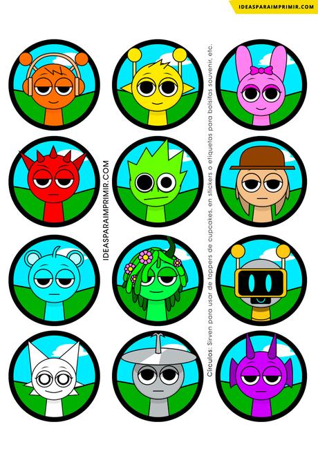 KIT de cumpleaños de SPRUNKI para imprimir GRATIS. Incluye invitaciones editables!! KIT de cumpleaños de SPRUNKI para imprimir GRATIS. Incluye invitaciones editables!!