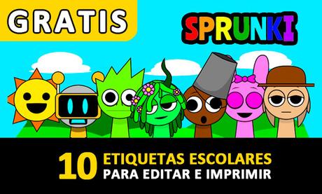 KIT de cumpleaños de SPRUNKI para imprimir GRATIS. Incluye invitaciones editables!! KIT de cumpleaños de SPRUNKI para imprimir GRATIS. Incluye invitaciones editables!!