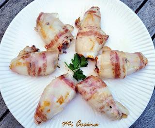 CHIPIRONES RELLENOS CON SUS PATAS ENCEBOLLADAS Y PAPADA IBÉRICA DE DEHESA DE LOS MONTEROS.