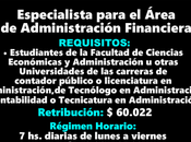 Especialista para Área Administración Financiera