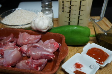 Arroz caldoso con conejo