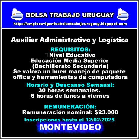Auxiliar Administrativo y Logística Auxiliar Administrativo y Logística