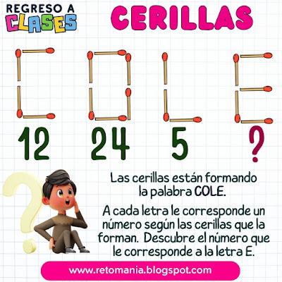 De Vuelta a Clases. Volver al Cole, De Vuelta al Cole, Acertijos, Acertijos matemáticos, Acertijos visuales, Desafíos matemáticos, Retos matemáticos, Problemas matemáticos, Retos mentales, Retos virales, Matemáticas Recreativa, Didáctica de la matemática, MateRecreativa, Cerillas, Juegos con Cerillas, Descubre el número, El número oculto
