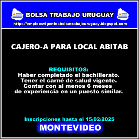 CAJERO-A PARA LOCAL ABITAB CAJERO-A PARA LOCAL ABITAB