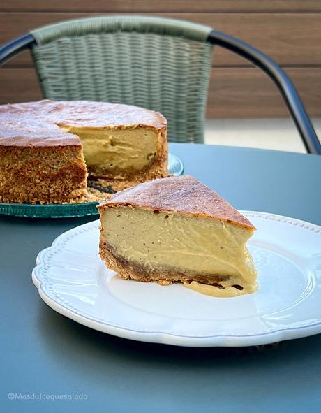 Tarta de queso y pistachos en Airfryer