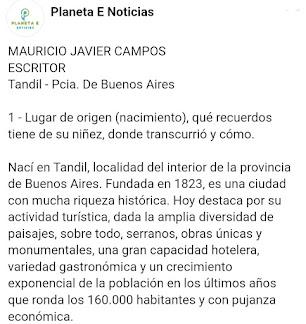 Entrevista para Planeta E Noticias
