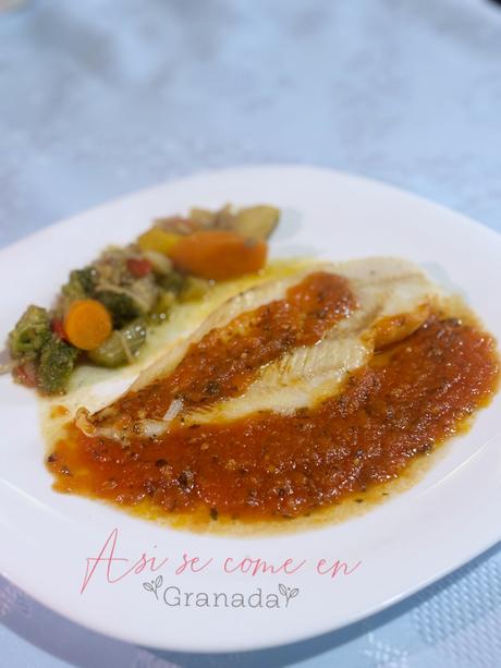 Filetes de pescado en salsa mallorquina Filetes de pescado en salsa mallorquina