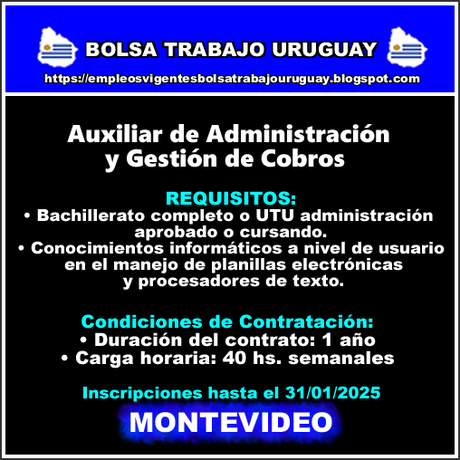 Auxiliar de Administración y Gestión de Cobros Auxiliar de Administración y Gestión de Cobros