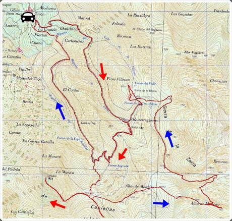 Gillón-Canieḷḷas-Los Altos del Morteiro-La Filtrosa