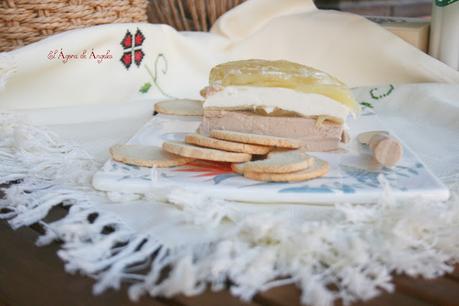 Terrina de manzana, queso y foie El Ágora de Ángeles